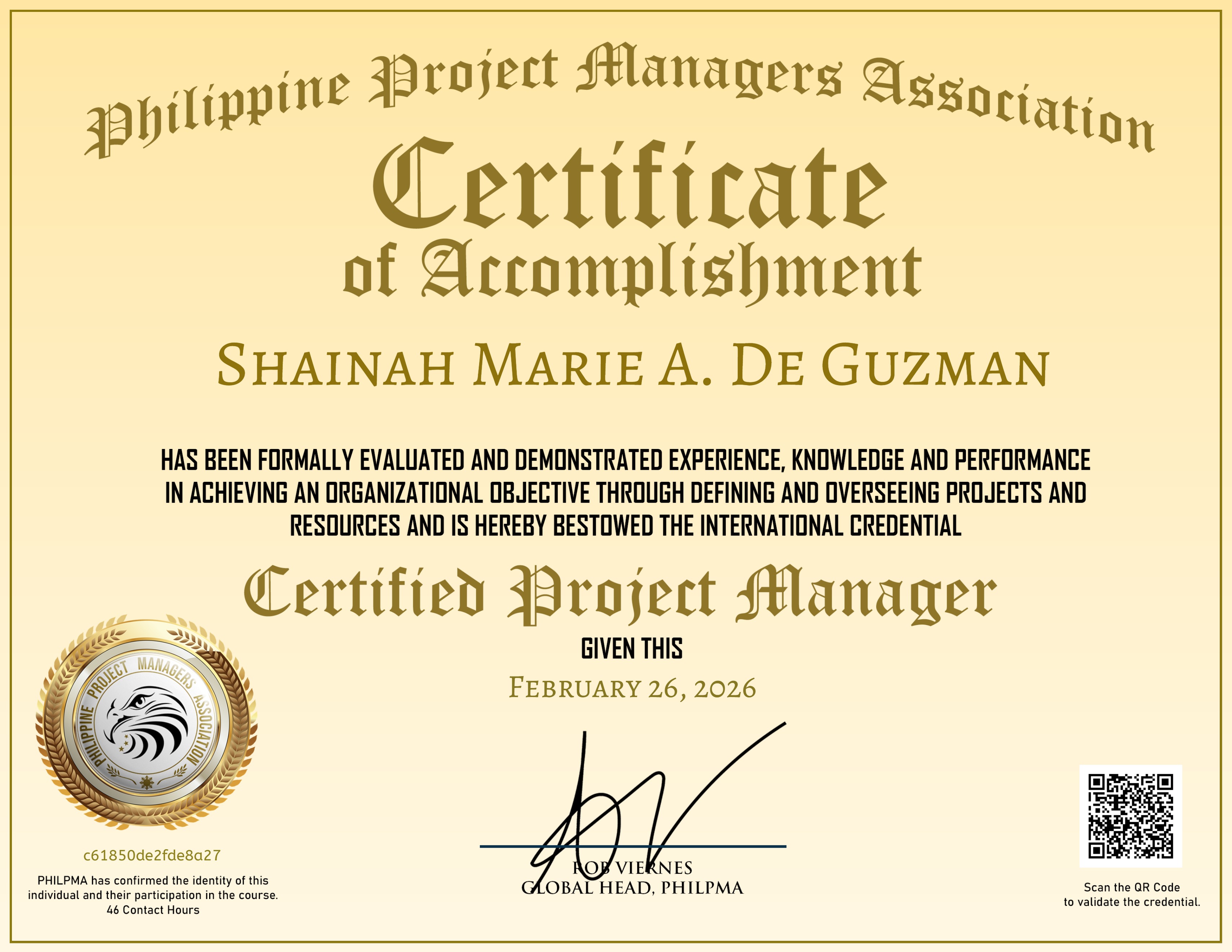 Certified Project Manager (CPM)