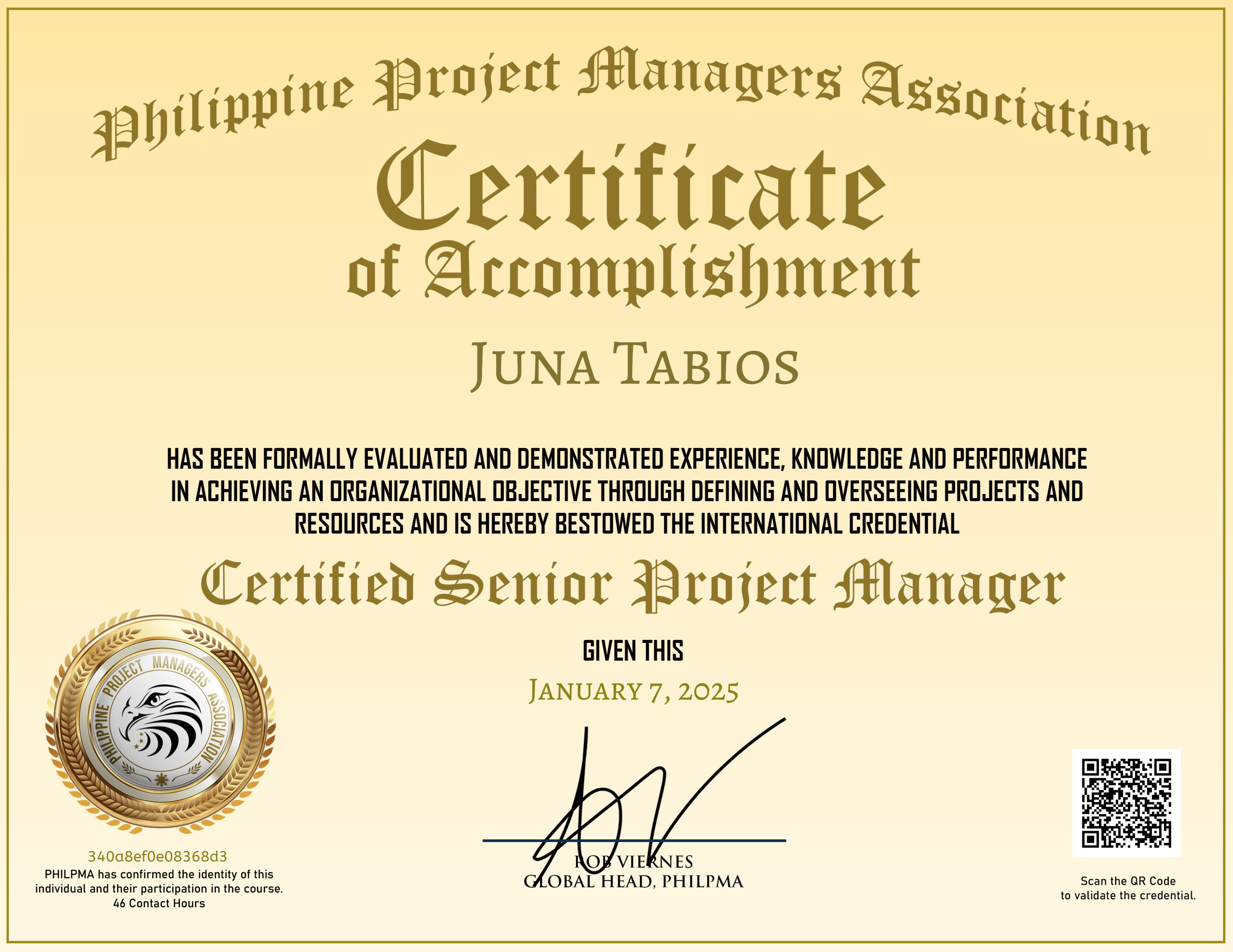 Certified Senior Project Manager (CSPM)