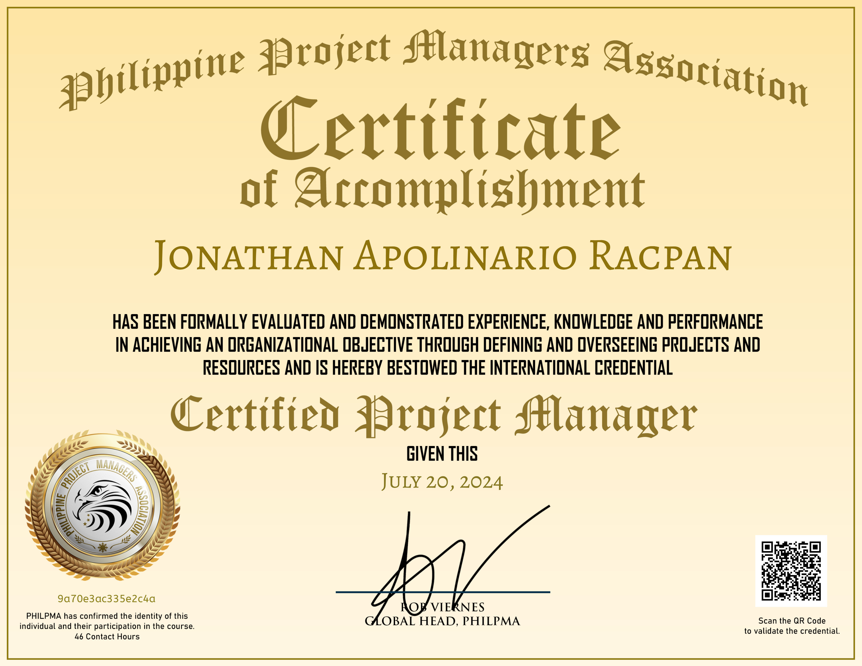 Certified Project Manager (CPM)