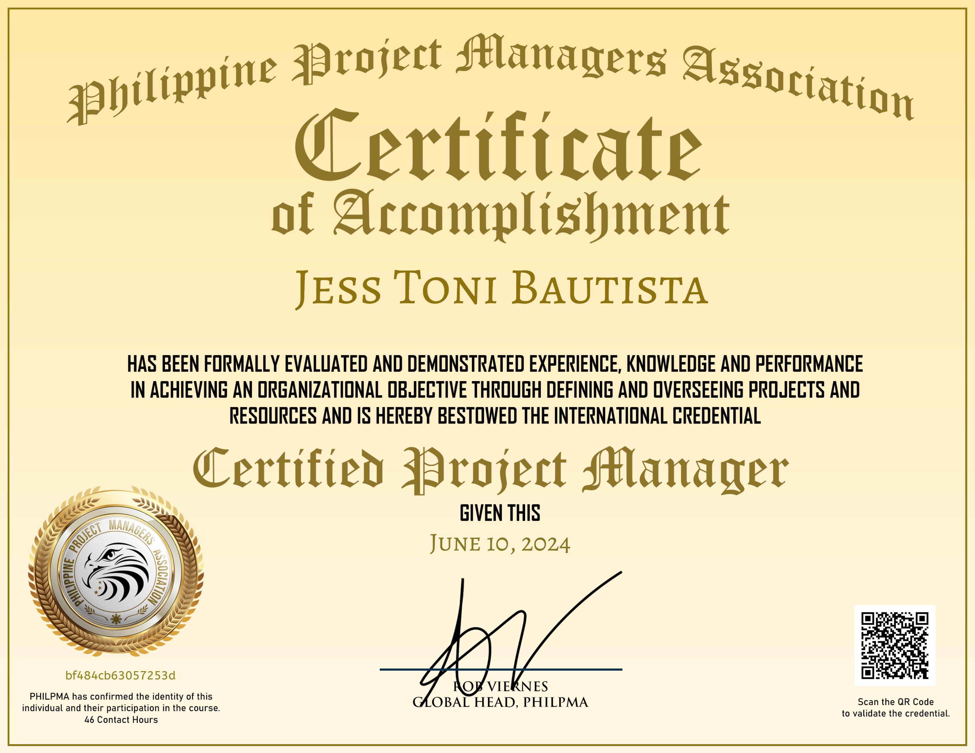 Certified Project Manager (CPM)