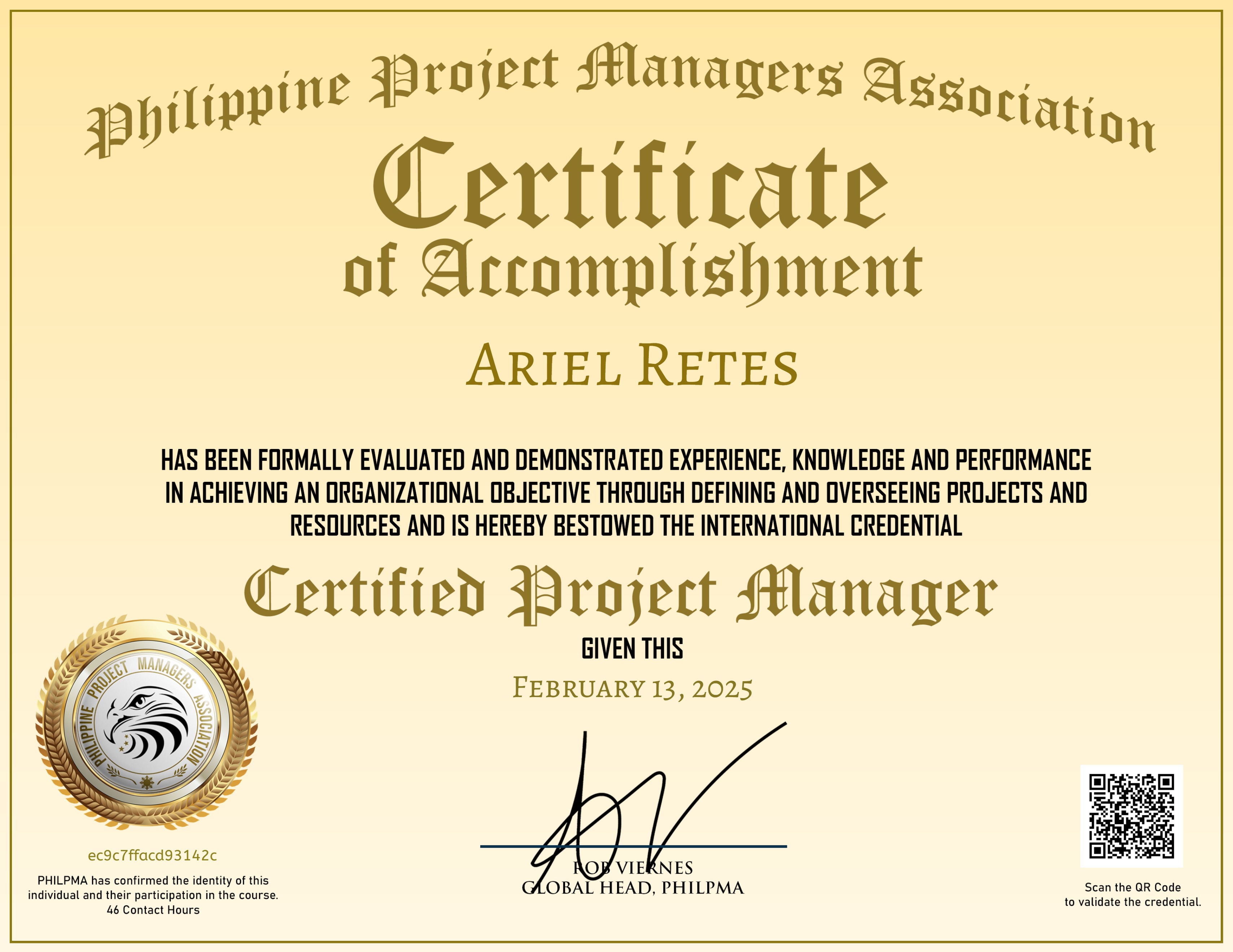 Certified Project Manager (CPM)